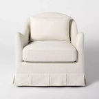 Fauteuil pivotant et planeur à plis creux rembourré – Threshold conçu avec Studio McGee