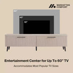 Meuble TV Jodie 68.9 Manhattan Comfort pour téléviseurs jusqu'à 60 po avec 2 tiroirs