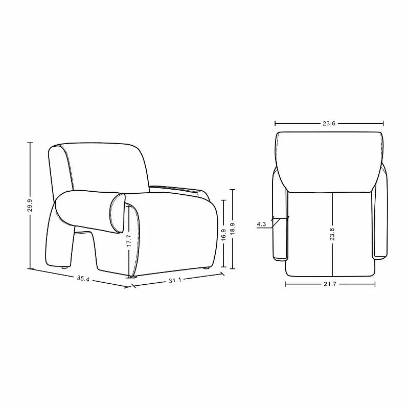 Chaise d'appoint moderne rembourrée en chenille Verandah Manhattan Comfort
