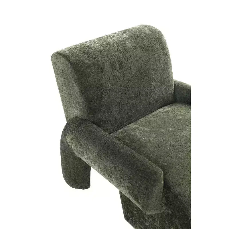 Chaise d'appoint moderne rembourrée en chenille Verandah Manhattan Comfort
