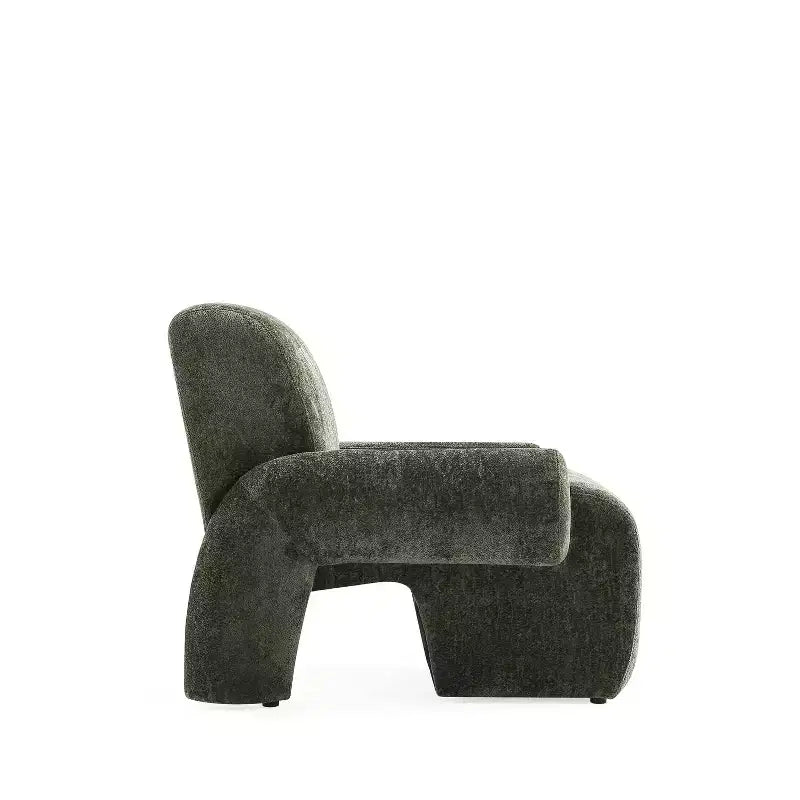 Chaise d'appoint moderne rembourrée en chenille Verandah Manhattan Comfort