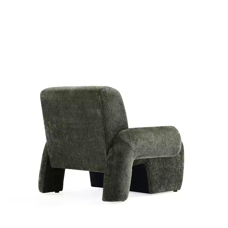 Chaise d'appoint moderne rembourrée en chenille Verandah Manhattan Comfort