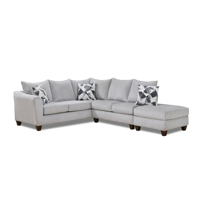 Canapé et fauteuil de salon, motif chevrons argenté