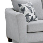 Canapé et fauteuil de salon, motif chevrons argenté