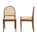 Chaise de salle à manger moderne bohème en rotin naturel et bois d'acacia
