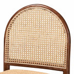 Chaise de salle à manger moderne bohème en rotin naturel et bois d'acacia