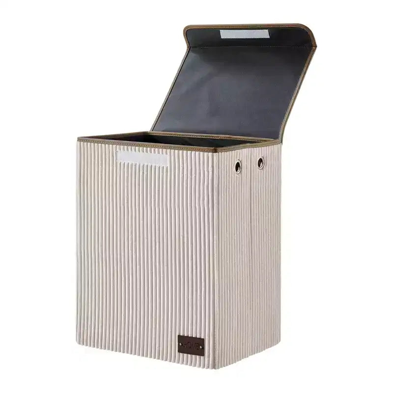 Danya B. Panier à linge pliable en velours côtelé, rangement de jouets