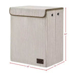 Danya B. Panier à linge pliable en velours côtelé, rangement de jouets