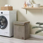Danya B. Panier à linge pliable en velours côtelé, rangement de jouets