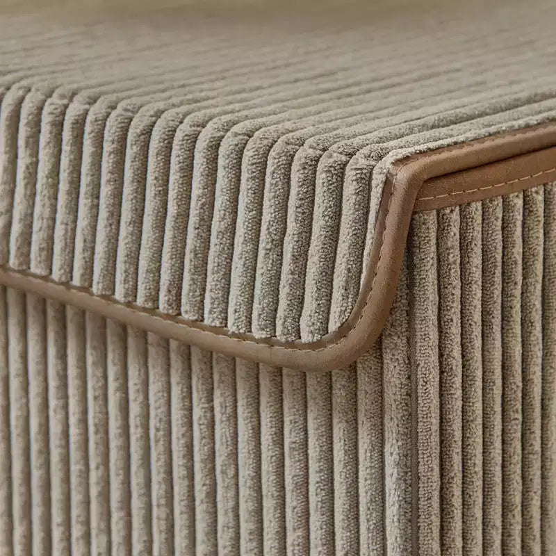 Danya B. Panier à linge pliable en velours côtelé, rangement de jouets