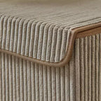 Danya B. Panier à linge pliable en velours côtelé, rangement de jouets