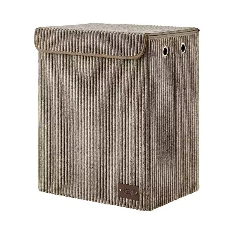 Danya B. Panier à linge pliable en velours côtelé, rangement de jouets