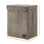 Danya B. Panier à linge pliable en velours côtelé, rangement de jouets