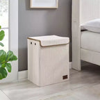 Danya B. Panier à linge pliable en velours côtelé, rangement de jouets