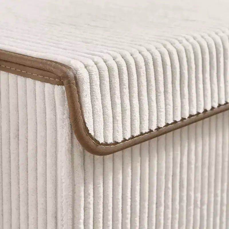 Danya B. Panier à linge pliable en velours côtelé, rangement de jouets