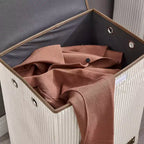 Danya B. Panier à linge pliable en velours côtelé, rangement de jouets