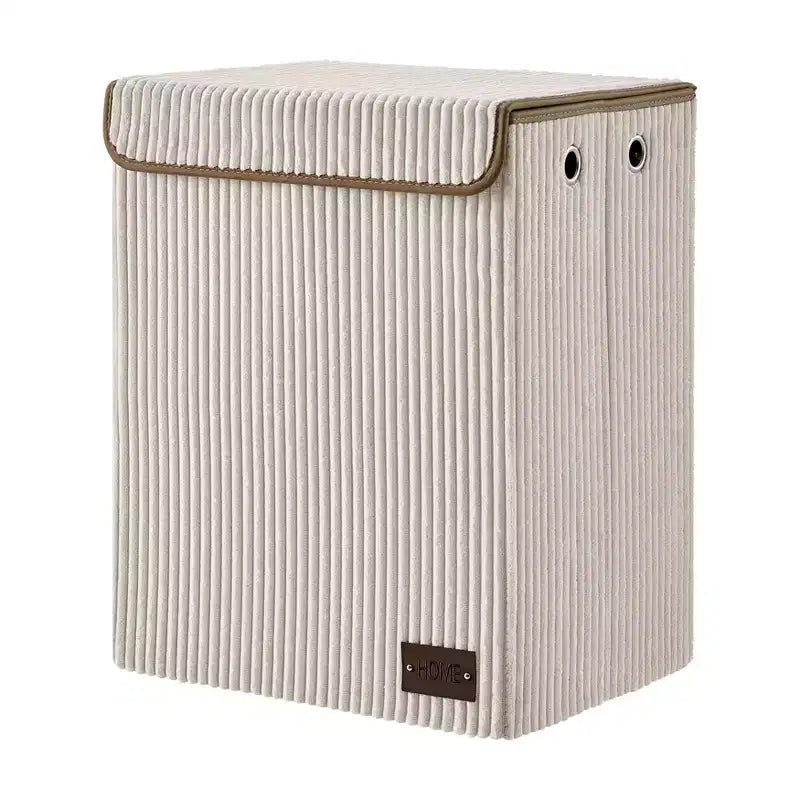 Danya B. Panier à linge pliable en velours côtelé, rangement de jouets