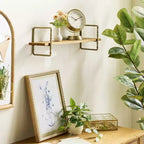 Étagère murale en laiton tourné et bois – Hearth & Hand avec Magnolia