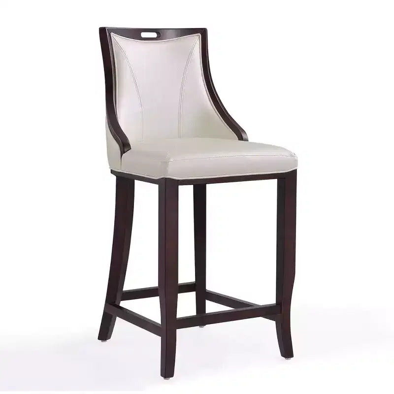 Lot de 3 tabourets de bar en bois de hêtre rembourrés Emperor - Manhattan Comfort