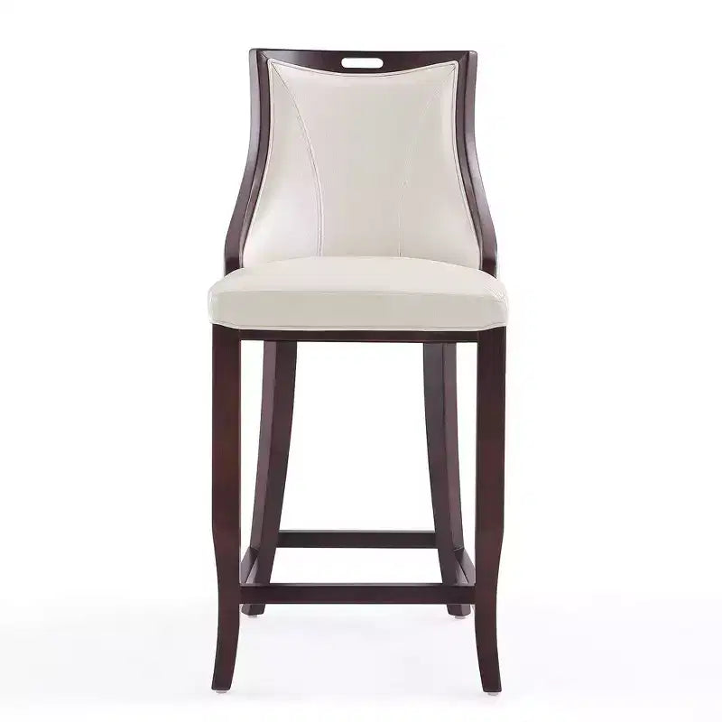 Lot de 3 tabourets de bar en bois de hêtre rembourrés Emperor - Manhattan Comfort