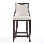 Lot de 3 tabourets de bar en bois de hêtre rembourrés Emperor - Manhattan Comfort