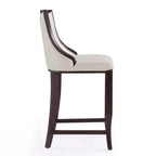 Lot de 3 tabourets de bar en bois de hêtre rembourrés Emperor - Manhattan Comfort