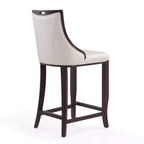 Lot de 3 tabourets de bar en bois de hêtre rembourrés Emperor - Manhattan Comfort