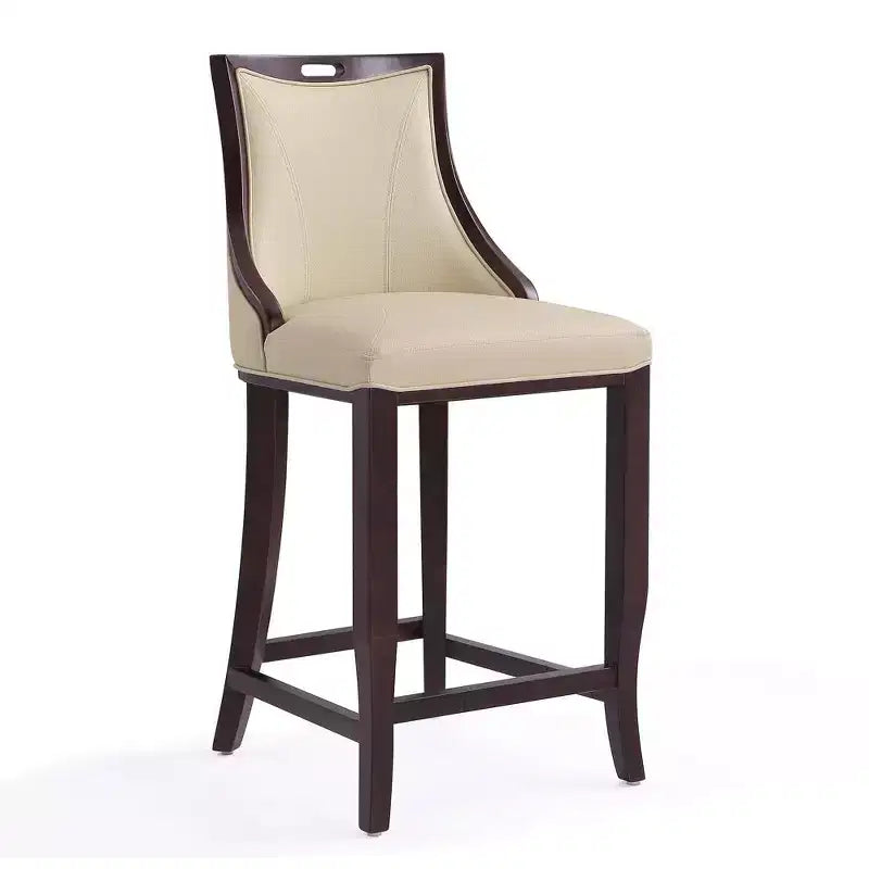 Lot de 3 tabourets de bar en bois de hêtre rembourrés Emperor - Manhattan Comfort