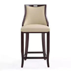 Lot de 3 tabourets de bar en bois de hêtre rembourrés Emperor - Manhattan Comfort