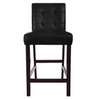 HomePop Lot de 2 tabourets de comptoir rembourrés en similicuir