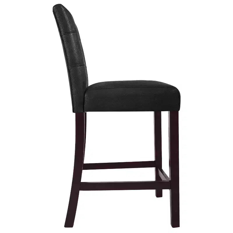 HomePop Lot de 2 tabourets de comptoir rembourrés en similicuir