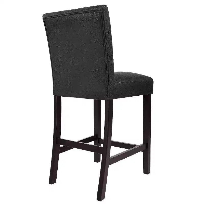 HomePop Lot de 2 tabourets de comptoir rembourrés en similicuir