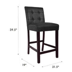 HomePop Lot de 2 tabourets de comptoir rembourrés en similicuir