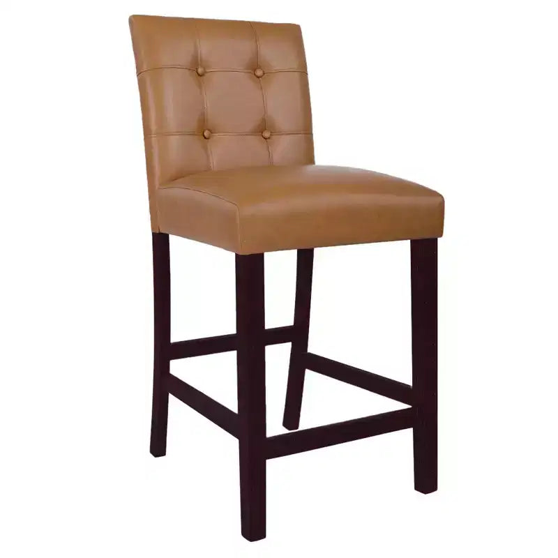 HomePop Lot de 2 tabourets de comptoir rembourrés en similicuir