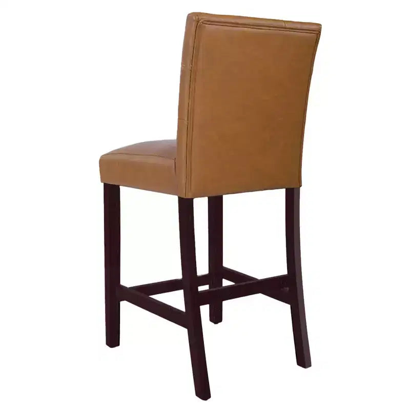 HomePop Lot de 2 tabourets de comptoir rembourrés en similicuir