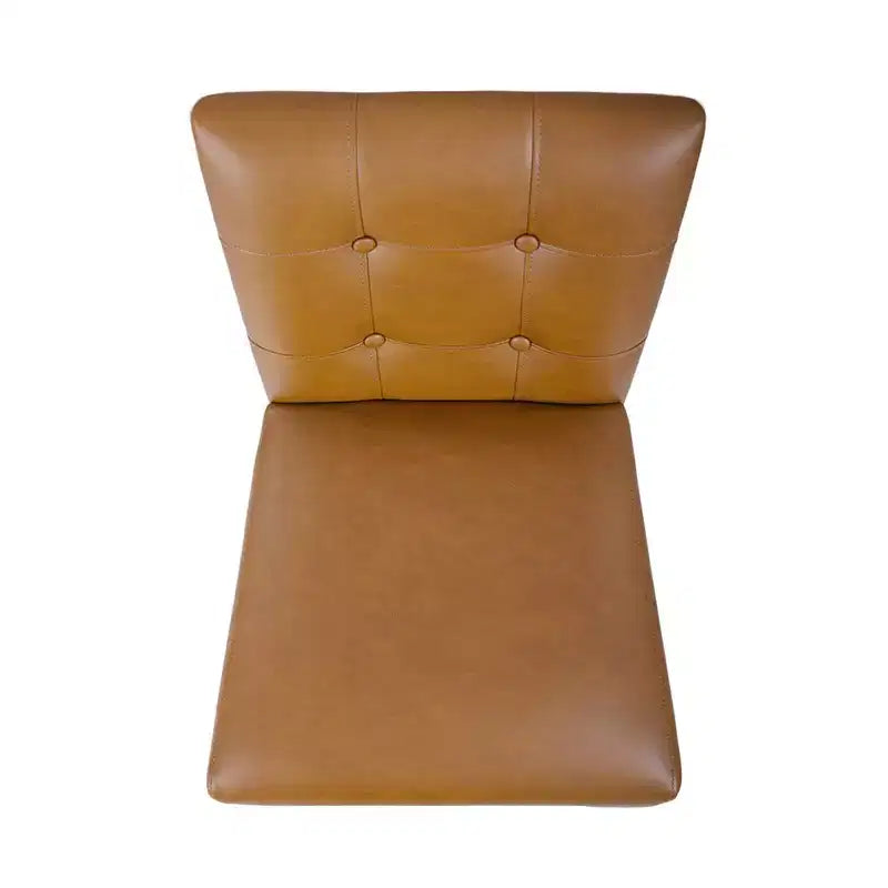 HomePop Lot de 2 tabourets de comptoir rembourrés en similicuir