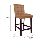 HomePop Lot de 2 tabourets de comptoir rembourrés en similicuir