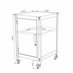 Armoire de rangement à roulettes en métal avec serrure – Room Essentials