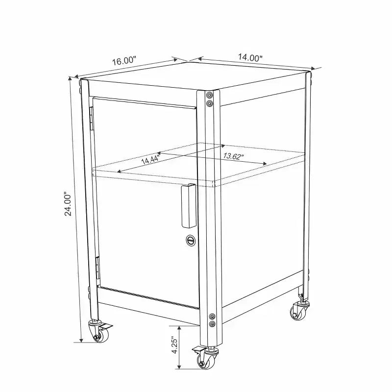 Armoire de rangement à roulettes en métal avec serrure – Room Essentials