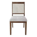 HomePop Lot de 2 chaises de salle à manger en bois rembourrées à dossier ouvert