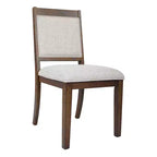 HomePop Lot de 2 chaises de salle à manger en bois rembourrées à dossier ouvert