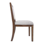 HomePop Lot de 2 chaises de salle à manger en bois rembourrées à dossier ouvert
