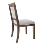HomePop Lot de 2 chaises de salle à manger en bois rembourrées à dossier ouvert