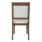 HomePop Lot de 2 chaises de salle à manger en bois rembourrées à dossier ouvert