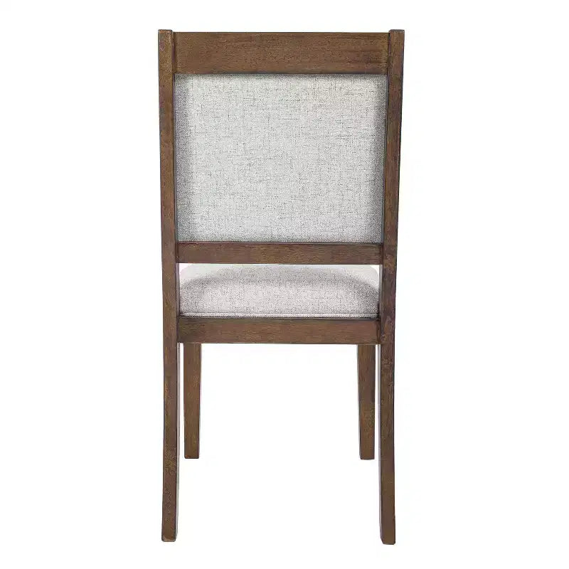 HomePop Lot de 2 chaises de salle à manger en bois rembourrées à dossier ouvert
