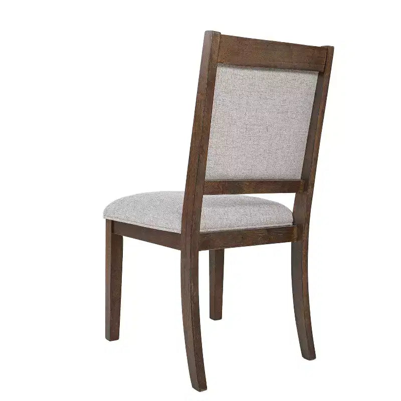 HomePop Lot de 2 chaises de salle à manger en bois rembourrées à dossier ouvert