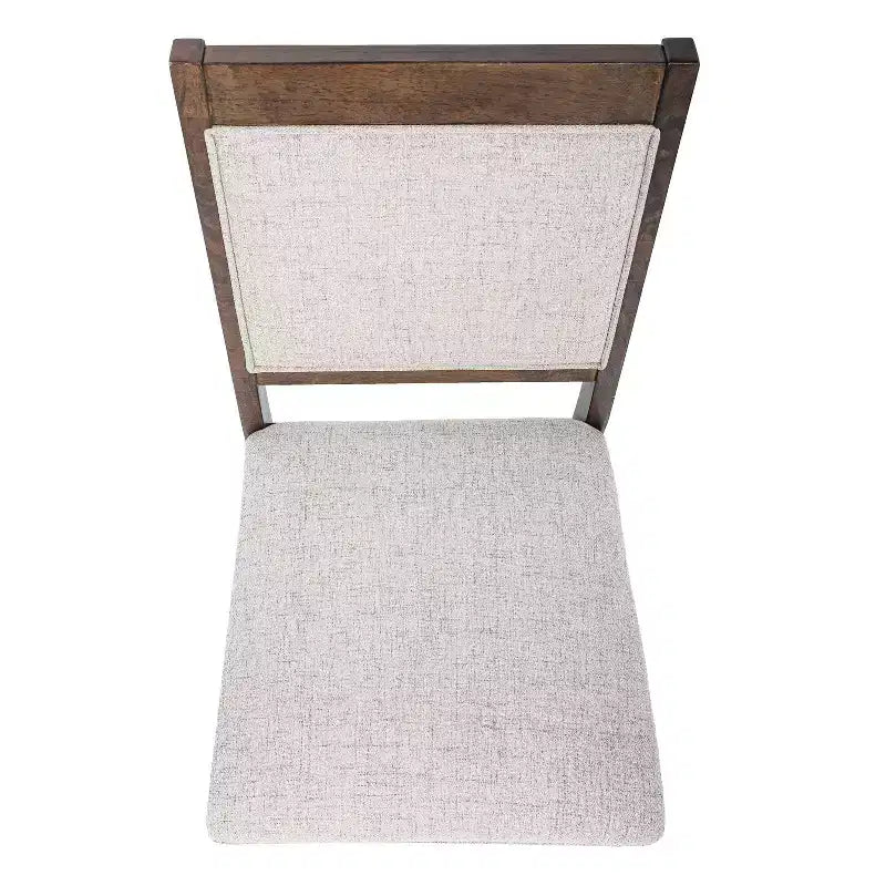 HomePop Lot de 2 chaises de salle à manger en bois rembourrées à dossier ouvert