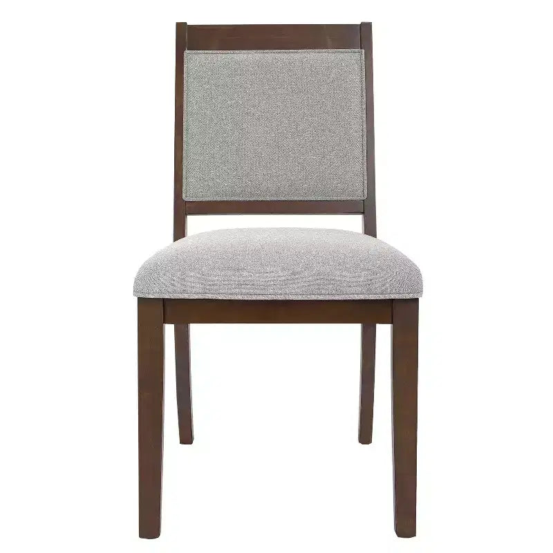 HomePop Lot de 2 chaises de salle à manger en bois rembourrées à dossier ouvert