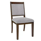 HomePop Lot de 2 chaises de salle à manger en bois rembourrées à dossier ouvert