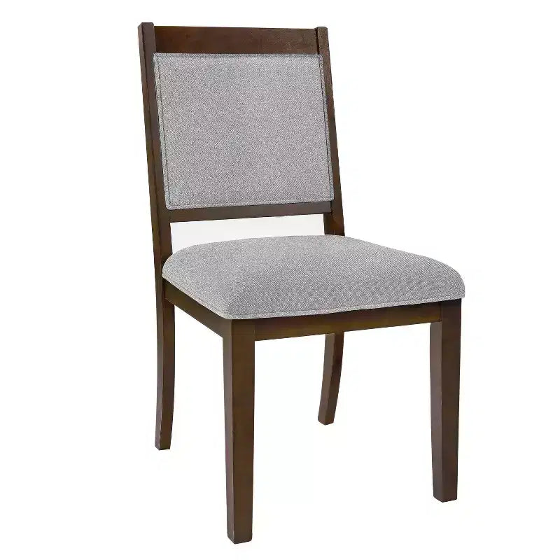 HomePop Lot de 2 chaises de salle à manger en bois rembourrées à dossier ouvert